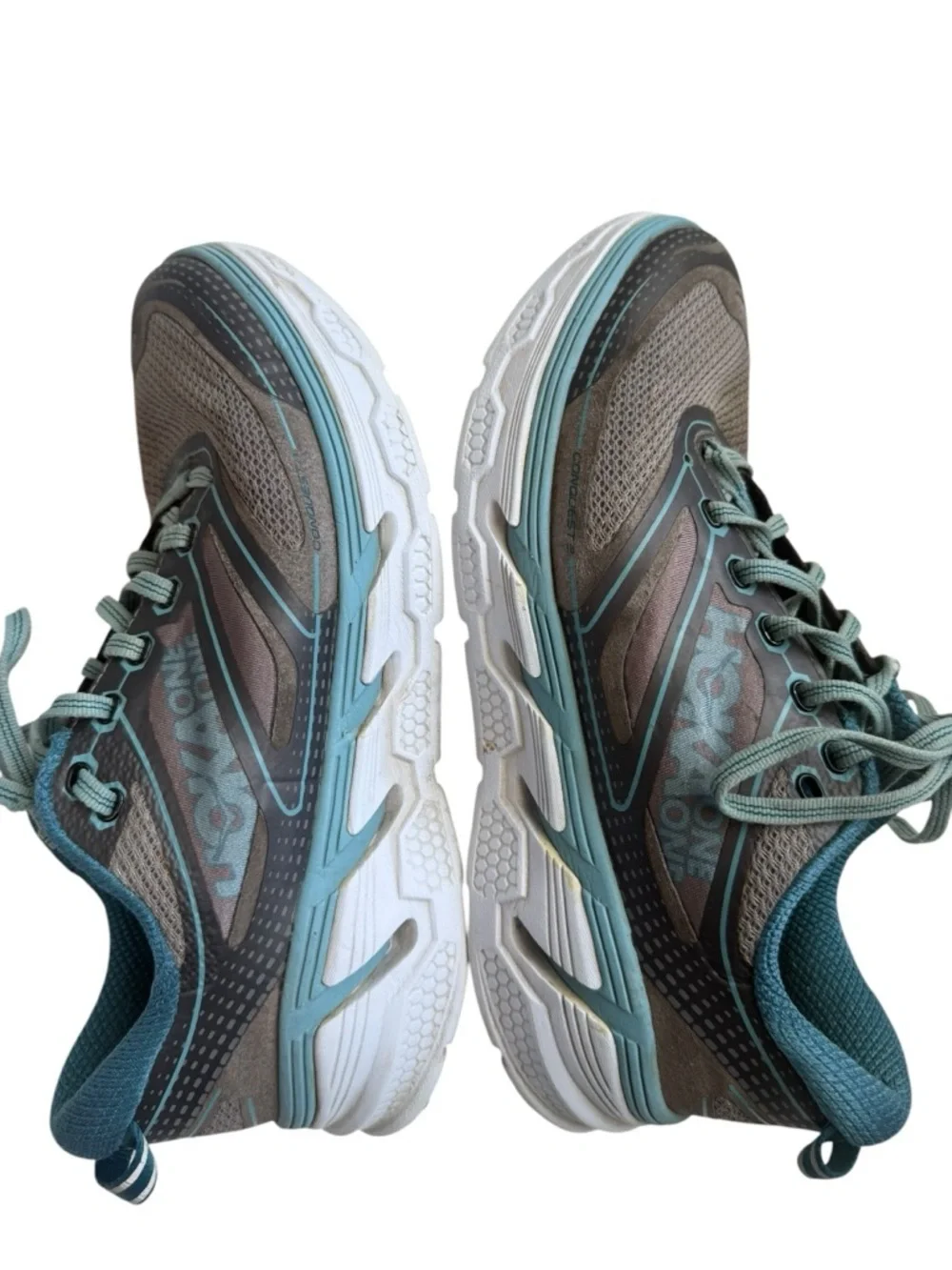 Hoka One One Conquest 3 Womens Running Shoes Gray Athletic Sneakers Size 6.5